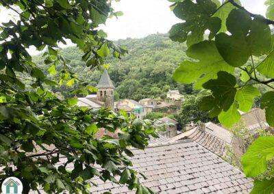 Maison en pierre avec jardin